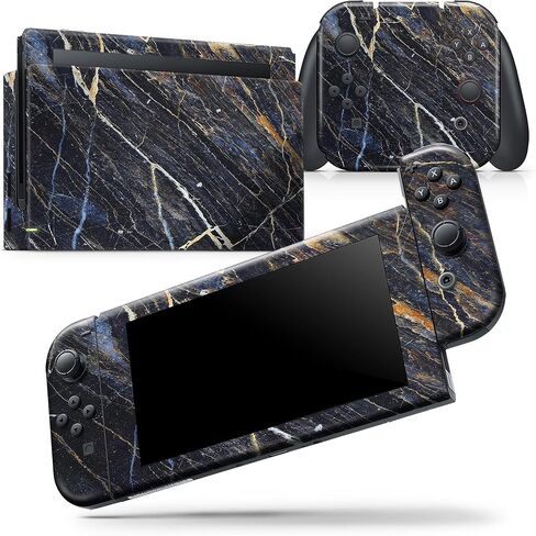 Design Skinz - متوافق مع Nintendo DSi XL - غطاء حماية من الفينيل مقاوم للخدش وقابل للإزالة - سطح من الرخام الطبيعي الداكن in Saudi Arabia