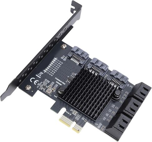 بطاقة توسيع ATA3.0 تسلسلية ذات 9 منافذ مع PCIE 1X لنظام التشغيل WIN10 11 2003، دعم ناعم مدمج لـ NAS، محول GEN3 عالي السرعة بسرعة 6 جيجابت في الثانية in Kuwait