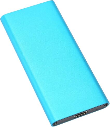 حاوية القرص الصلب الخارجي Vikye من النوع C إلى mSATA، ناقل حركة عالي السرعة، USB3.1 Gen2، يدعم محركات الأقراص الصلبة mSATA، التوصيل والتشغيل، وضع السبات، غطاء من سبائك الألومنيوم (أزرق) in Kuwait