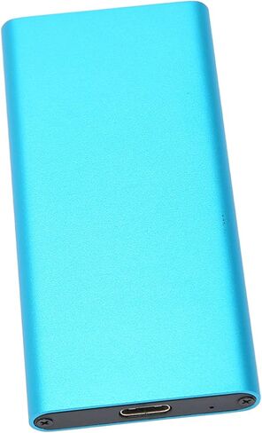 حاوية القرص الصلب الخارجي Vikye من النوع C إلى mSATA، ناقل حركة عالي السرعة، USB3.1 Gen2، يدعم محركات الأقراص الصلبة mSATA، التوصيل والتشغيل، وضع السبات، غطاء من سبائك الألومنيوم (أزرق) in Kuwait