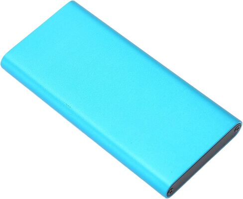 حاوية القرص الصلب الخارجي Vikye من النوع C إلى mSATA، ناقل حركة عالي السرعة، USB3.1 Gen2، يدعم محركات الأقراص الصلبة mSATA، التوصيل والتشغيل، وضع السبات، غطاء من سبائك الألومنيوم (أزرق) in Kuwait