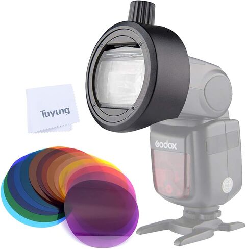 Godox V-11C Color Filters with Godox S-R1 Adapter for Nikon Sony Speedlight,Compatible for YONGNUO Speedlite and Godox V860II V850II TT685 TT600 Camera Flash in Saudi Arabia