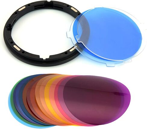 Godox V-11C Color Filters with Godox S-R1 Adapter for Nikon Sony Speedlight,Compatible for YONGNUO Speedlite and Godox V860II V850II TT685 TT600 Camera Flash in Saudi Arabia