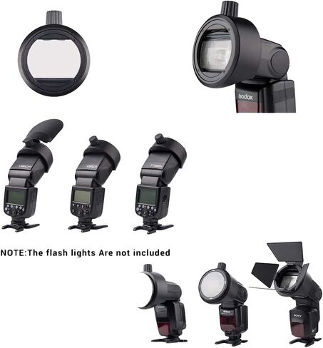 Godox V-11C Color Filters with Godox S-R1 Adapter for Nikon Sony Speedlight,Compatible for YONGNUO Speedlite and Godox V860II V850II TT685 TT600 Camera Flash in Saudi Arabia