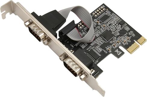 بطاقة توسيع Yosoo Health Gear بمنفذين PCIe Express، بطاقة محول تسلسلي RS232 DB9 بطاقة تحكم مضيف PCI Express للفوز بنظام Linux in Saudi Arabia