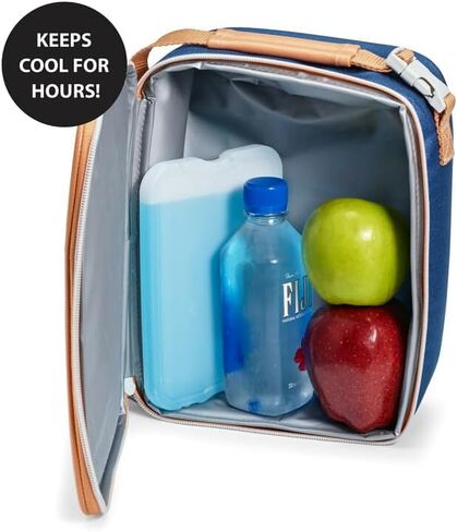 Cool Coolers by Fit + Fresh, Reusable & Long-Lasting XL Slim Ice Packs, Cold Packs for Lunch Boxes, Ice Packs for Lunch Bags. Cooler Accessories for Camping, Beach, Lunch, and Work, 8PK, Clear Blue in Saudi Arabia