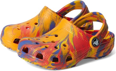 Crocs Kids Classic Marbled Tie Dye Clog, Quartz/Multi, 4 US Unisex Toddler in Saudi Arabia