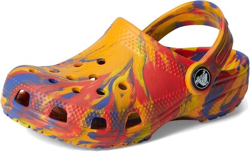 Crocs Kids Classic Marbled Tie Dye Clog, Quartz/Multi, 4 US Unisex Toddler in Saudi Arabia