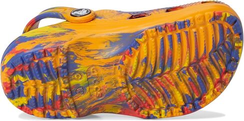 Crocs Kids Classic Marbled Tie Dye Clog, Quartz/Multi, 4 US Unisex Toddler in Saudi Arabia