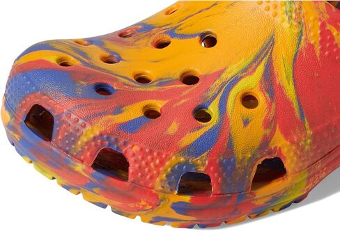 Crocs Kids Classic Marbled Tie Dye Clog, Quartz/Multi, 4 US Unisex Toddler in Saudi Arabia