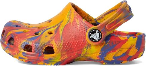 Crocs Kids Classic Marbled Tie Dye Clog, Quartz/Multi, 4 US Unisex Toddler in Saudi Arabia