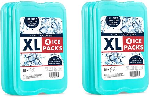 Cool Coolers by Fit + Fresh Slim Compact Reusable XL Ice Pack, Perfect for Lunch Boxes, Coolers, and Beach Bags in Saudi Arabia