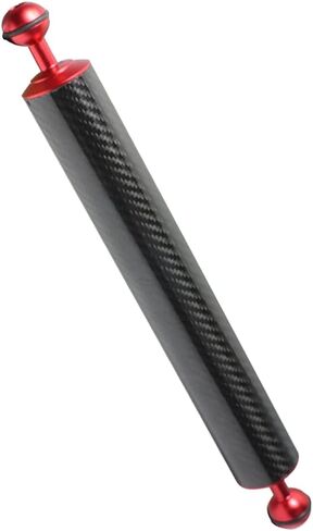 BGNing ألياف الكربون تعويم تمديد الذراع 1 "ثنائي الكرة الغوص كاميرا التصوير الفوتوغرافي D40mm 12/14 بوصة ضوء ترايبود الطفو تحت الماء (12 بوصة، أسود) in Saudi Arabia