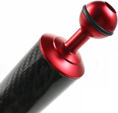 BGNing ألياف الكربون تعويم تمديد الذراع 1 "ثنائي الكرة الغوص كاميرا التصوير الفوتوغرافي D40mm 12/14 بوصة ضوء ترايبود الطفو تحت الماء (12 بوصة، أسود) in Saudi Arabia