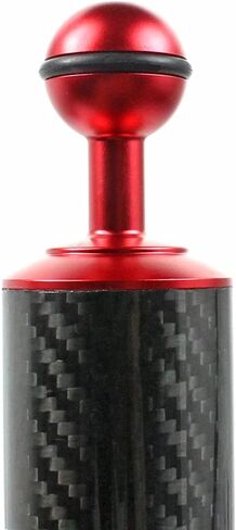 BGNing ألياف الكربون تعويم تمديد الذراع 1 "ثنائي الكرة الغوص كاميرا التصوير الفوتوغرافي D40mm 12/14 بوصة ضوء ترايبود الطفو تحت الماء (12 بوصة، أسود) in Saudi Arabia