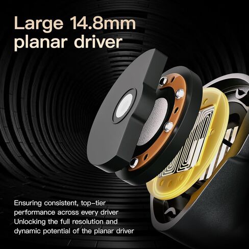 Letshuoer S12 Ultra 14.8 مم محرك مستو في شاشة الأذن IEM، سماعات أذن سلكية HiFi مع كابل مطلي بالفضة 2pin 392-Core قابل للفصل للموسيقيين عشاق الصوت (موكا، موصل 3.5 مم/4.4 مم) in Kuwait