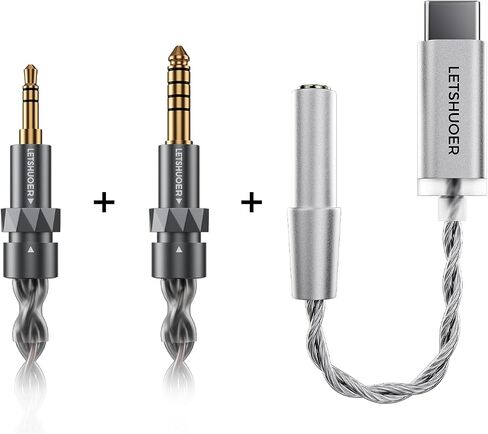 Letshuoer S12 Ultra 14.8 مم محرك مستو في شاشة الأذن IEM، سماعات أذن سلكية HiFi مع كابل مطلي بالفضة 2pin 392-Core قابل للفصل للموسيقيين عشاق الصوت (موكا، موصل 3.5 مم/4.4 مم) in Kuwait