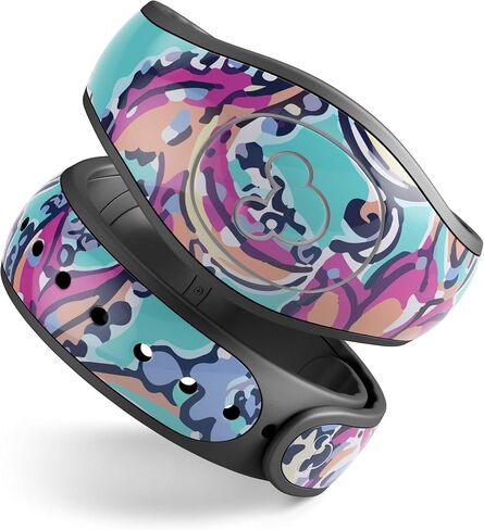ملصق لامع من Design Skinz Animal Space Marble Agate غطاء جلدي مقاوم للخدش متوافق مع Disney MagicBand+ (MagicBand غير متضمن) in Saudi Arabia