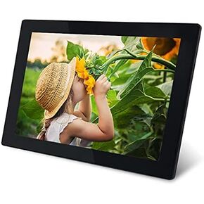 إطار صور رقمي WiFi، شاشة لمس IPS HD مقاس 10.1 بوصة، تخزين 16 جيجابايت، دوران تلقائي، مشاركة الصور عبر التطبيق/البريد الإلكتروني/السحابة، مزود بفتحات USB وبطاقة SD، ووظائف التقويم/ساعة المنبه. in Kuwait