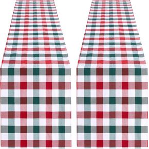 Buffalo Plaid Table Runners 2 Packs 13x84 Inches Black and White Check Table Runner Fall Thanksgiving Table Runners for Parties in Kuwait