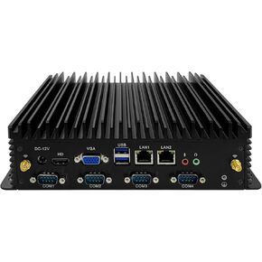 Fanless Mini PC, I5 7200U, 8GB DDR4, 256GB SSD Industrial Mini Computer, 4K Display, 5xCOM RS232, 1xCOM RS485, Metal Case in Kuwait