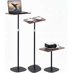 Japard Portable Standing Desk, Adjustable Height 18’‘-47’’ Mini Floor Desk, Small Laptop Stand for Home Office, Easy to Assemble, Compact Design Black Brown in Kuwait