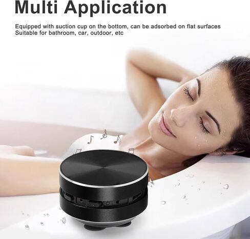 مكبرات صوت Bewinner Bone Conduction صغيرة جدًا، تحول أي شيء إلى مكبر صوت، مكبر صوت ستيريو صغير محمول لاسلكي مع كوب شفط للمنزل والسفر في الهواء الطلق (فضي) in Saudi Arabia