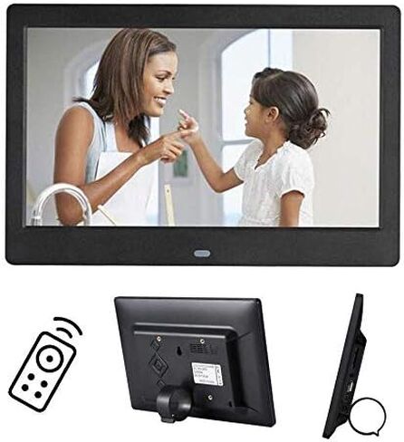 10-inch Digital Photo Frame, IPS Screen, HD 1280x800 Resolution, USB/SD Card Slot, Remote Control. in Saudi Arabia