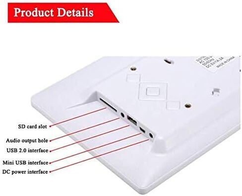 10-inch Digital Photo Frame, IPS Screen, HD 1280x800 Resolution, USB/SD Card Slot, Remote Control. in Saudi Arabia