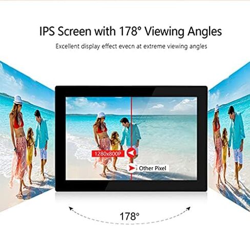 إطار صور رقمي WiFi، شاشة لمس IPS HD مقاس 10.1 بوصة، تخزين 16 جيجابايت، دوران تلقائي، مشاركة الصور عبر التطبيق/البريد الإلكتروني/السحابة، مزود بفتحات USB وبطاقة SD، ووظائف التقويم/ساعة المنبه. in Saudi Arabia