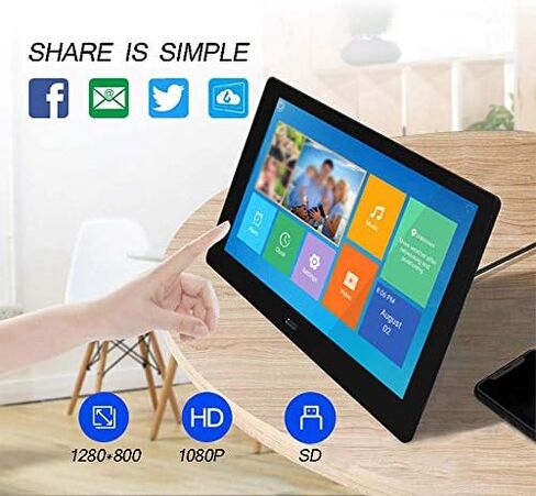 إطار صور رقمي واي فاي، شاشة لمس IPS مقاس 10.1 بوصة، شاشة عالية الدقة 1280 × 800 - شارك اللحظات الرائعة على الفور عبر التطبيق والبريد الإلكتروني والسحابة. in Saudi Arabia