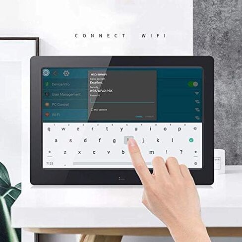 إطار صور رقمي واي فاي، شاشة لمس IPS مقاس 10.1 بوصة، شاشة عالية الدقة 1280 × 800 - شارك اللحظات الرائعة على الفور عبر التطبيق والبريد الإلكتروني والسحابة. in Saudi Arabia