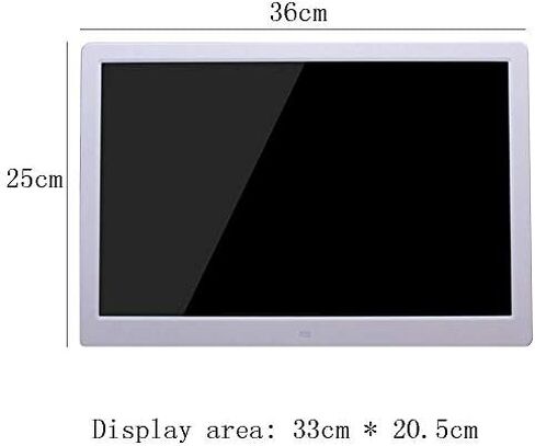 Ultra-Thin 15.4-inch Digital Photo Frame - Supports HD Video, Image and Music Playback, Black, 1280x800 Resolution. in Saudi Arabia