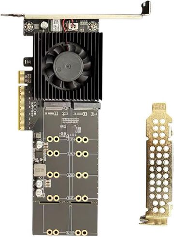 بطاقة توسيع PCIe4.0 ذات 4 منافذ تدعم 4X NVMe HDDs الوصول المتزامن وإدارة الحرارة المتقدمة ومحولات NVMe لمبدد الحرارة من الألومنيوم in Saudi Arabia