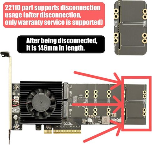 بطاقة توسيع PCIe4.0 ذات 4 منافذ تدعم 4X NVMe HDDs الوصول المتزامن وإدارة الحرارة المتقدمة ومحولات NVMe لمبدد الحرارة من الألومنيوم in Saudi Arabia