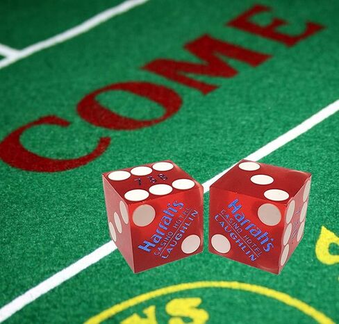 Cyber-Deals Wide Selection of 19mm Craps Dice Pairs - Authentic Las Vegas Casino Table-Played (Harvey's (Lake Tahoe) - Green Polished, Non-Matching) in Saudi Arabia