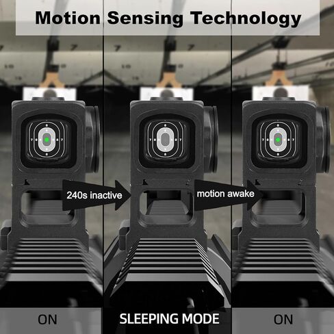 منظار منقطة باللون الأحمر/الخضراء لبصمة ACRO - Motion Awake - منظار منعكس باعث مغلق بـ 3 MOA - مع لوحات محول لبصمة RMR وGlock MOS وقضبان Picatinny in Kuwait