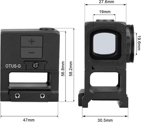 منظار منقطة باللون الأحمر/الخضراء لبصمة ACRO - Motion Awake - منظار منعكس باعث مغلق بـ 3 MOA - مع لوحات محول لبصمة RMR وGlock MOS وقضبان Picatinny in Kuwait