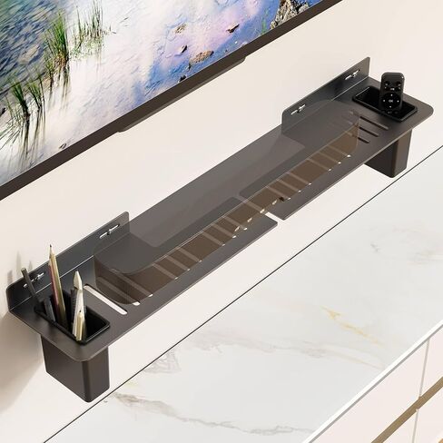 Soundbar Mount Under TV, Duty Steel Wall Mount Bracket with 2 Storage Boxes, Universal Sound Bar TV Mount Bracket Fits Most of Sound Bars Up to 88 Lbs, Sound Bar Stand Compatible with Samsung, JBL, LG in Kuwait