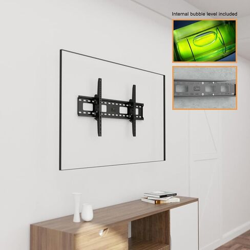 حامل تثبيت على الحائط للتلفزيون رفيع للغاية لهاتف سامسونج - فئة 55 بوصة QN90C NEO QLED 4K تلفزيون ذكي - QN55QN90C - تصميم منخفض 1.7 بوصة من الحائط، زاوية إمالة 12 درجة، سهل التركيب in Kuwait