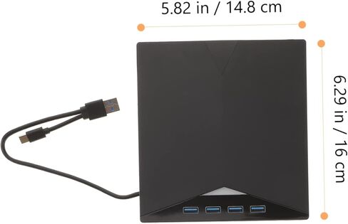 محرك أقراص DVD خارجي كاتب USB من النوع C محرك أقراص ضوئي محمول مع وسادة منزلقة متعددة الوظائف ناسخ أقراص DVD CD متوافق مع سطح المكتب المحمول لتشغيل الفيديو وتثبيت النظام in Kuwait