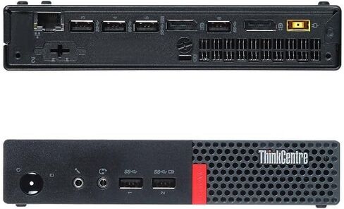 كمبيوتر مكتبي صغير Lenovo ThinkCentre M710q، Core i5-6500T 2.5 جيجا هرتز، 8 جيجا رام، 256 جيجا SSD، لوحة مفاتيح وماوس، واي فاي، بلوتوث، Windows 11 Pro (متجدد) in Saudi Arabia