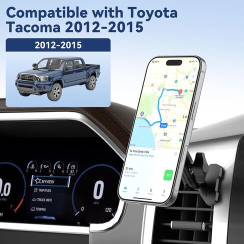حامل الهاتف المغناطيسي بفتحة السيارة Kaishengyuan لسيارة Toyota Tacoma 2012 2013 2014 2015، حامل الهاتف الخلوي المعدني الجيل الثاني من ملحقات Tacoma حامل قوس لجميع الهواتف الذكية in Kuwait