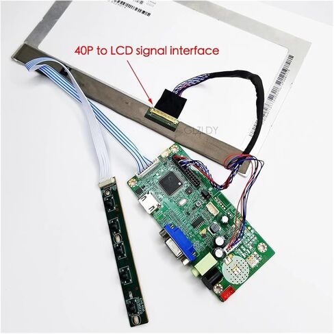 متوافق مع سامسونج، 1366x768 40 دبابيس LVDS HDMI VGA LCD عرض لوحة القيادة عدة LTN140AT07 LTN141AT03 T-CON لوحة المنطق، لوحة تحكم in Kuwait
