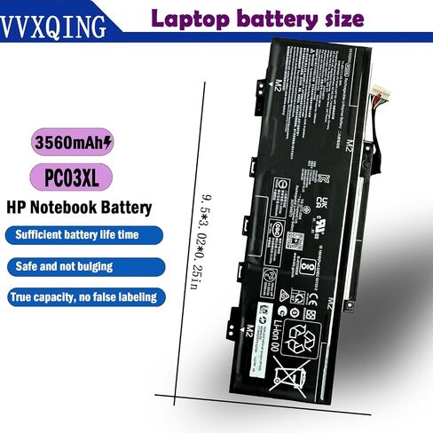 بطارية PC03XL M24648-005 لجهاز HP Pavilion x360 14 15 14-DY 14-BA 14-CD 14-dw 15-er Series Pavilion Aero 13-be Pavilion x360 دفتر قابل للتحويل 14-dy HSTNN-OB1W M24421-271 M24421-AC1 11.55V 3560 مللي أمبير in Saudi Arabia