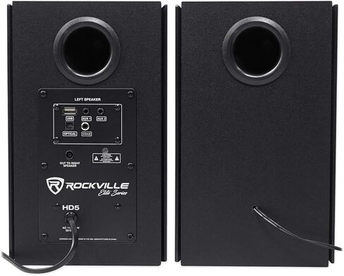 Rockville (2) HD5B 5" 150w RMS Powered Bluetooth Bookshelf Home Theater Speakers in Saudi Arabia
