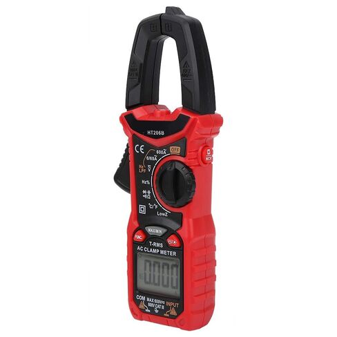 MultiMeter Digital Clamp MultiMeter ، AC DC الجهد تيار مع شاشة LCD ، عقد البيانات ، الإضاءة الخلفية لأداة إصلاح الكهرباء ، قياس تيار التيار المتردد (HT206B) in Kuwait