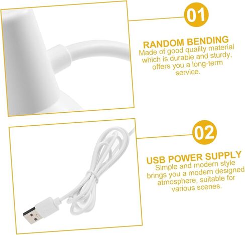 1Pc Eye Protection Clip Lamp USB Rechargeable Night Study Light Modern Design Bedside Decor for Students and Bedroom Use Warm Mild Lighting in Saudi Arabia