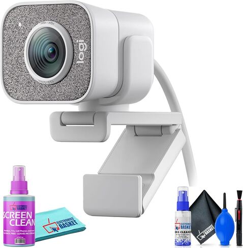Logitech StreamCam Premium for Creators Webcam - White Bundle Including: Screen Cleaning Kit, Cleaning Kit in Saudi Arabia