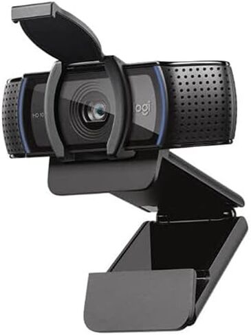 Logitech C920S Pro HD Webcam Bundle with Webcam Stand with Selfie Ring Light and 4-Port USB Hub (3 Items) in Saudi Arabia